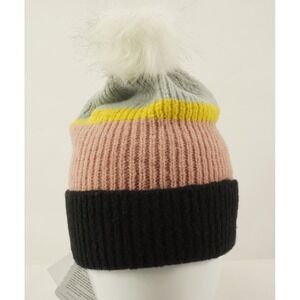 Beanie Striped SAVE THE OCEAN Gray White Tie Dye Recycled‎ Plastic New With Tags